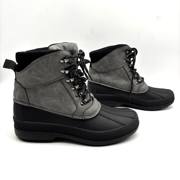 NEW Denali 'EXPEDITION' Gray Suede Leather Rubber Winter Boots Men's US9 UK8 - Picture 5 of 14